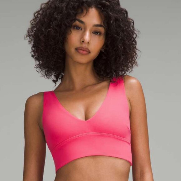Lululemon Size 8 Align V-Neck Sports Bra C/D Cup Glaze Pink - Picture 1 of 9